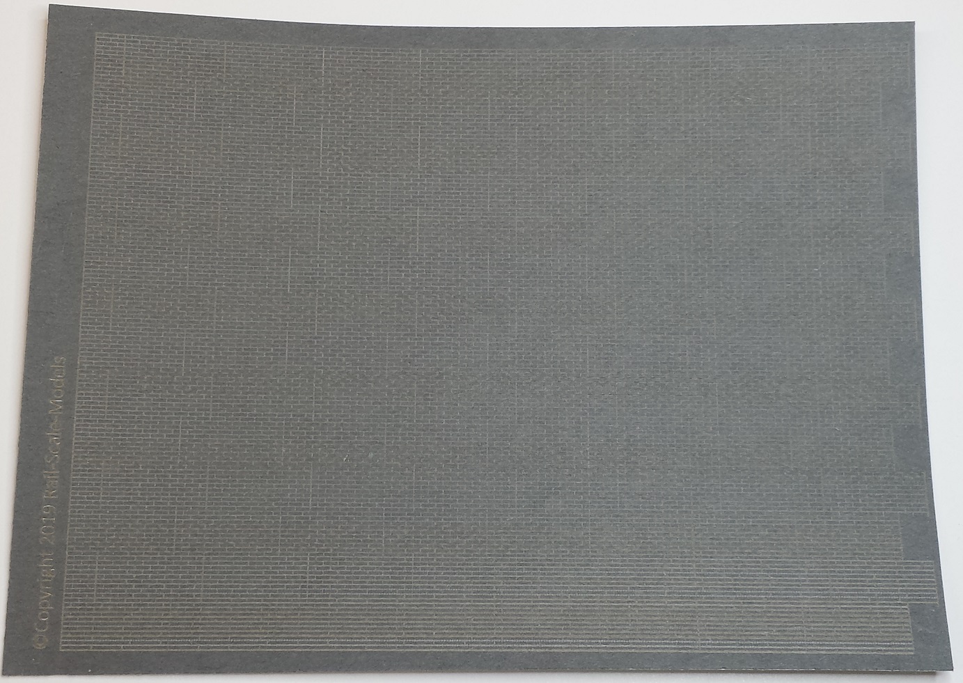 HO Scale Scribed Brick Tarpaper Sheet